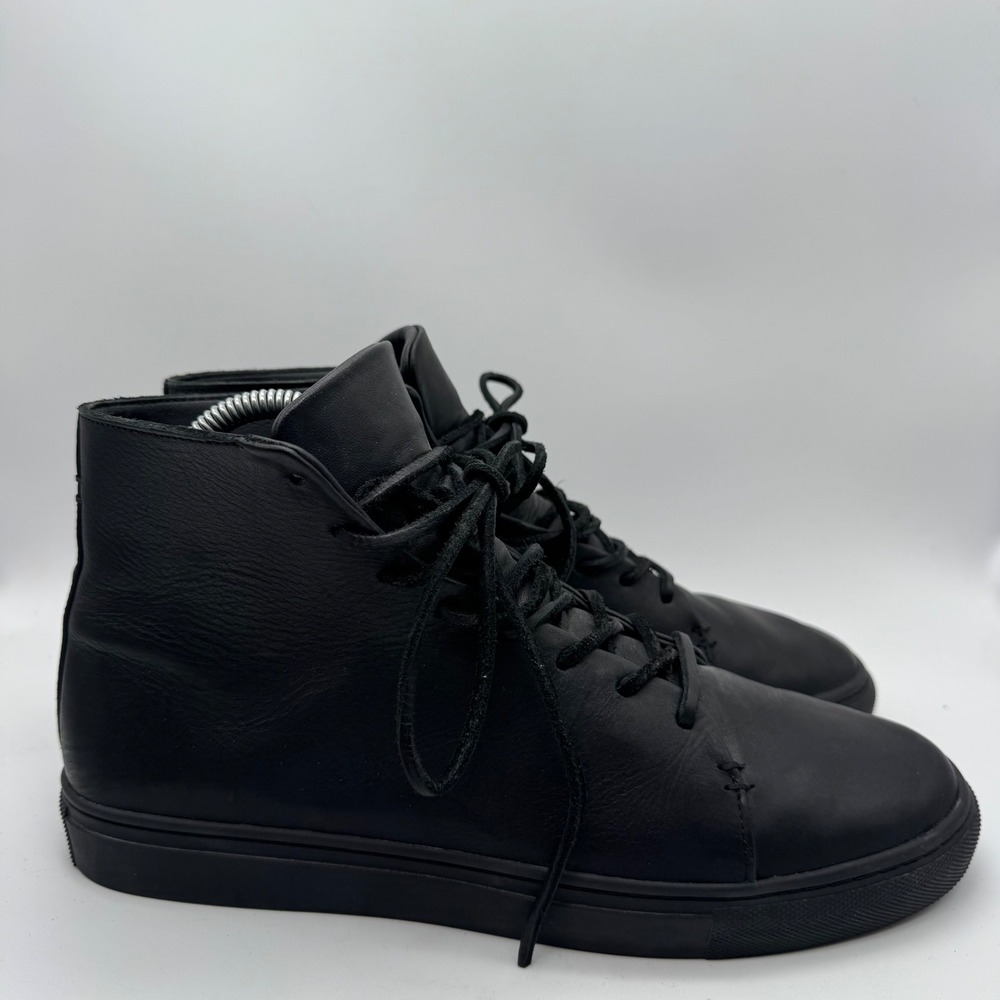 Thursday‎ Boot Co Premier High Top Matte Black Leather Sneakers Mens 8.5 US